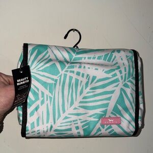 Scout Beauty Burrito Cosmetic Organizer in Aqua and White